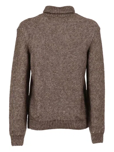 K-way Lapel Sweater In Brown