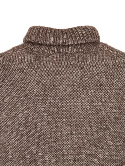 K-way Lapel Sweater In Brown