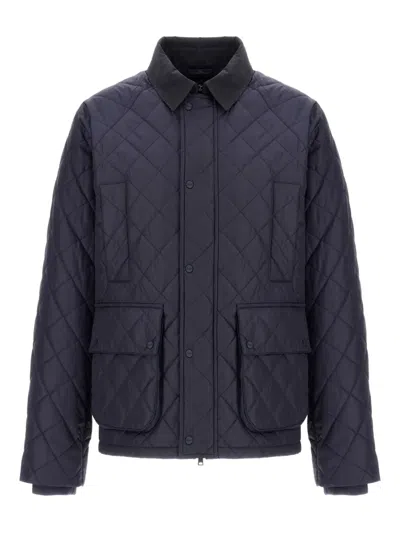 Herno Jacket In Nylon Chamonix And Waxed Tech Cotton In Blue