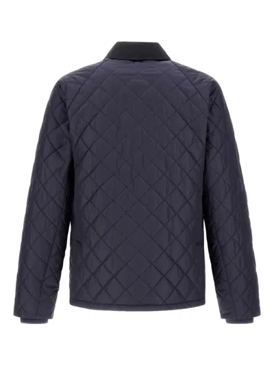 Herno Jacket In Nylon Chamonix And Waxed Tech Cotton In Blue