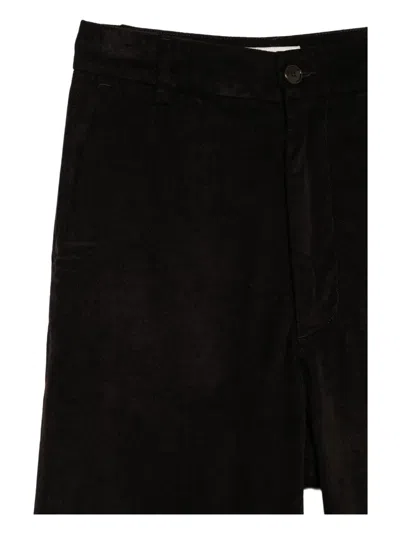 Barena Venezia Wide Leg Trousers Back Pockets In Black