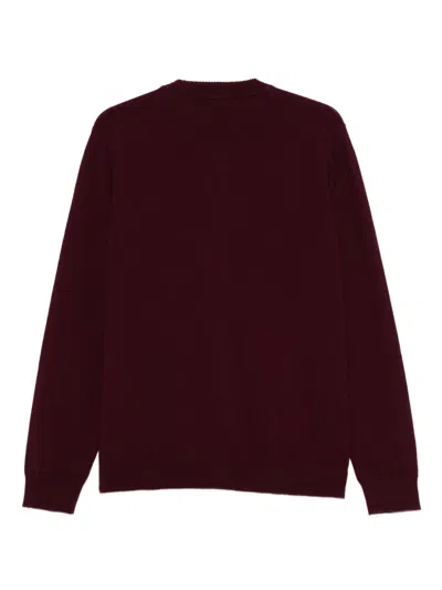 Alpha Studio Button-up Cardigan In Burgundy