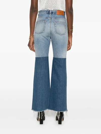 Chloé Flared Panel Denim Jeans In Blue