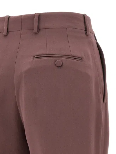 Brioni Pleat Detailed Tailored Pants In Brown