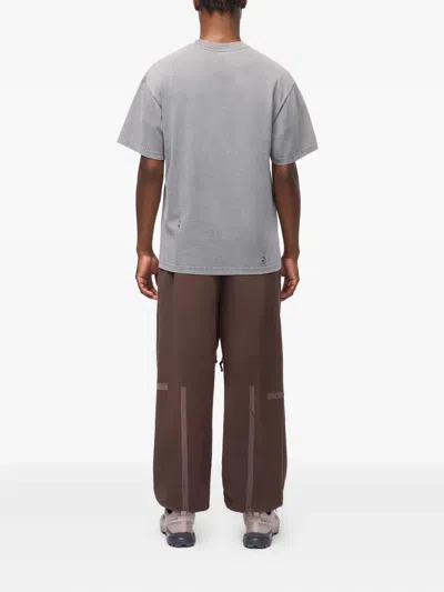 A-cold-wall* Distressed Cotton T-shirt In Gray