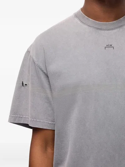 A-cold-wall* Distressed Cotton T-shirt In Gray