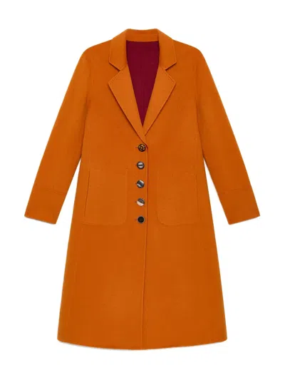 Maliparmi Button-detailed Coat In Orange