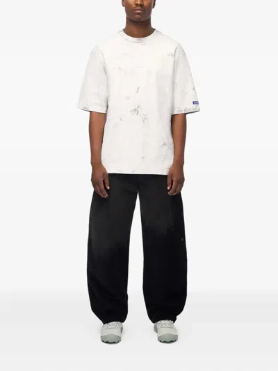 A-cold-wall* Marble-effect Cotton T-shirt In White