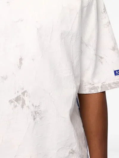 A-cold-wall* Marble-effect Cotton T-shirt In White