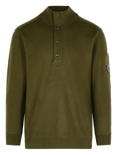 C.p. Company C.p.company Men Wool And Cotton Sweater In Green