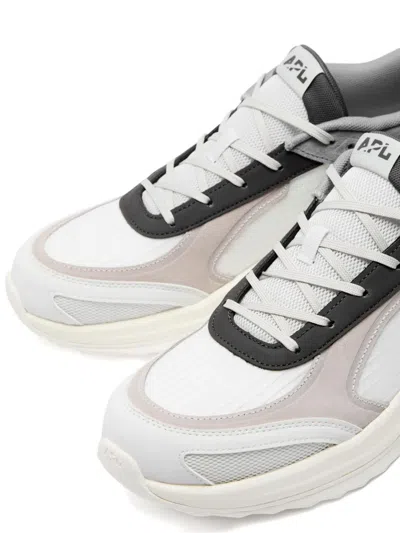 Apl Athletic Propulsion Labs Athletic Propulsion Labs Jogger Panelled Suede Sneakers In White