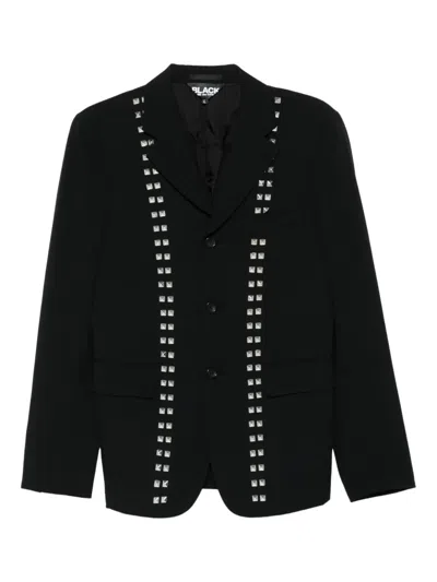 Black Comme Des Garçons Studded Single-breasted Jacket In Black
