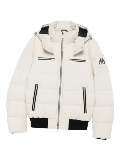 Moose Knuckles Cloud Bomber Jacket In White