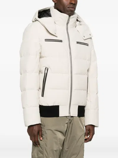 Moose Knuckles Cloud Bomber Jacket In White