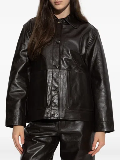 Rag & Bone Panelled Leather Jacket In Black