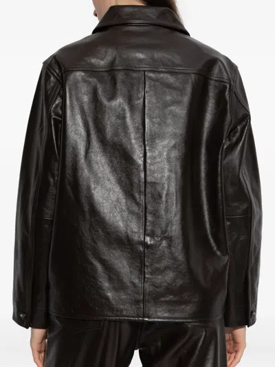 Rag & Bone Panelled Leather Jacket In Black