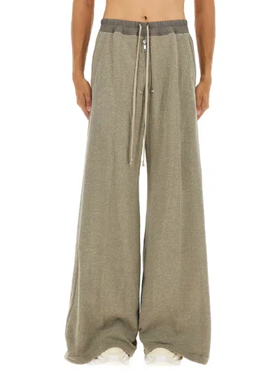 Rick Owens Drkshdw Wide-leg Trousers With Side And Back Pockets In Green