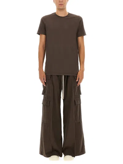 Rick Owens Drkshdw "level T" T-shirt In Brown