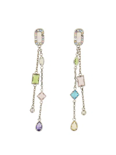 Marc Jacobs J Marc Luxe Gem Drop Earrings In Silver