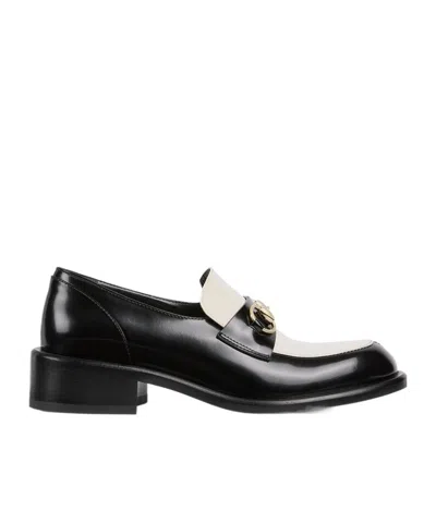 Gucci Two-tone Leather Loafers With Horsebit In Multi