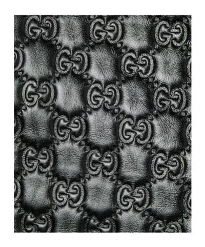 Gucci Leather Shorts With Gg Embossing In Multi