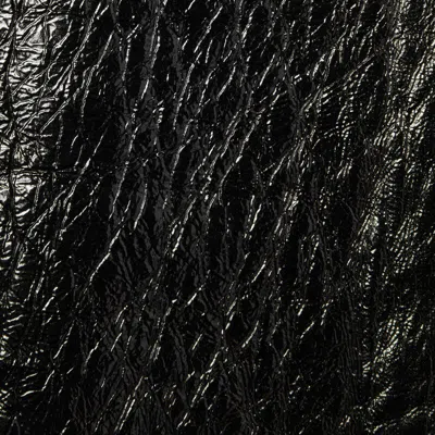 Gucci Glossy Leather Midi Skirt With Side Slit In Black