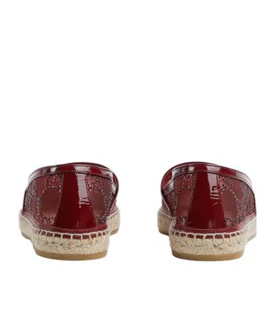 Gucci Mesh Lace Espadrilles Espadrille Sole In Brown