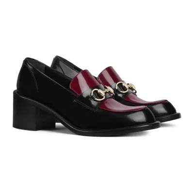 Gucci Heeled Loafers With Horsebit In Multi