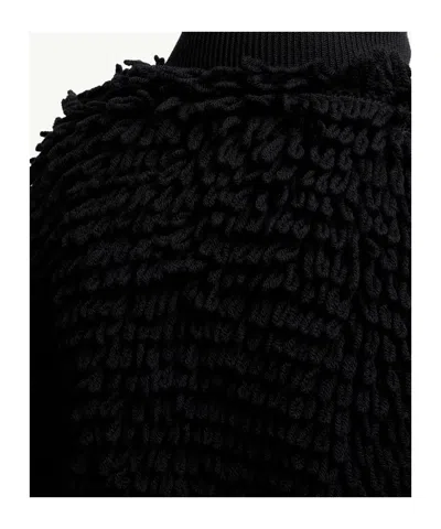 Moncler X Ee72 By Edward Enninful Wool Blend Zip-up Cardigan In Black