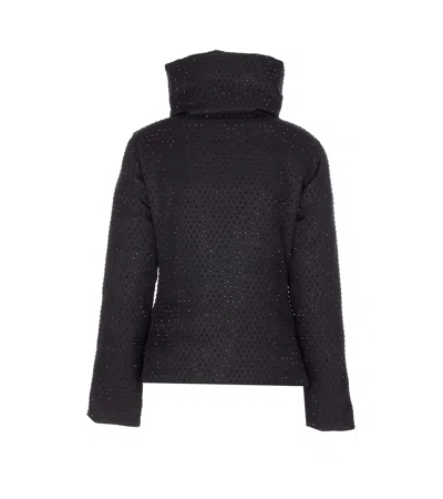 Pinko Down Jacket With High Collar In Black