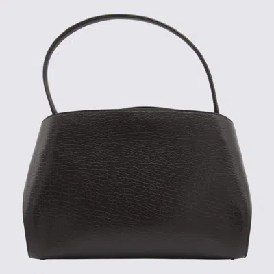 Ferragamo Dark Brown Hug Soft Bicolor Shoulder Bag In Black