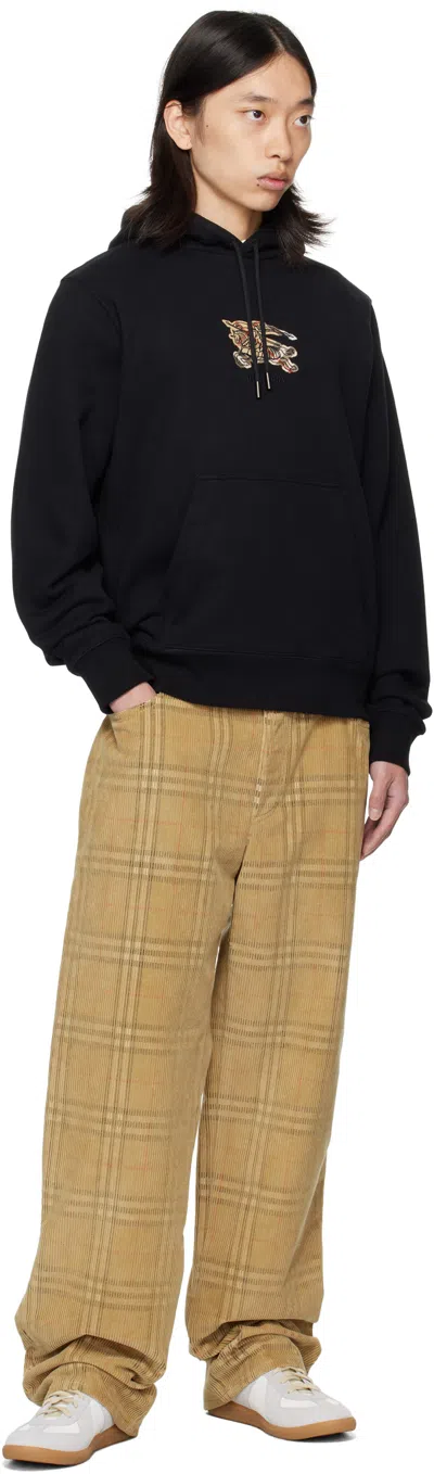 Burberry Simon Hoodie With Front Pocket And Hood In Black