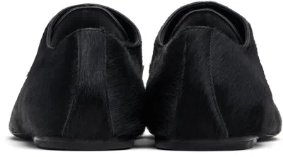 Dries Van Noten Black Square Toe Derbys In Black