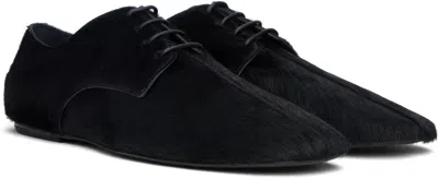 Dries Van Noten Black Square Toe Derbys In Black