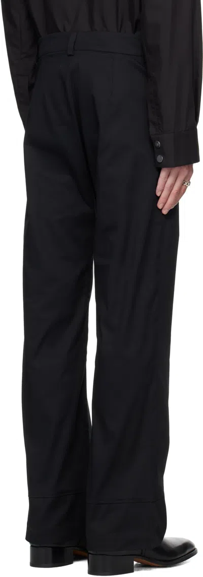 Av Vattev Black Boot Cut Cuff Trousers In Black