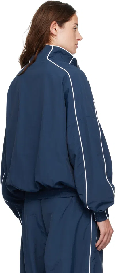 Willy Chavarria Blue Bad Boy Track Jacket In Blue