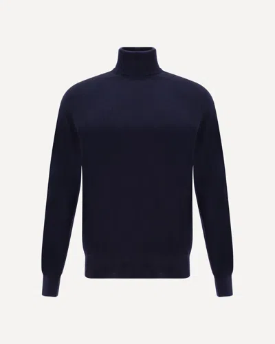 Brunello Cucinelli Turtleneck Sweater In Blue