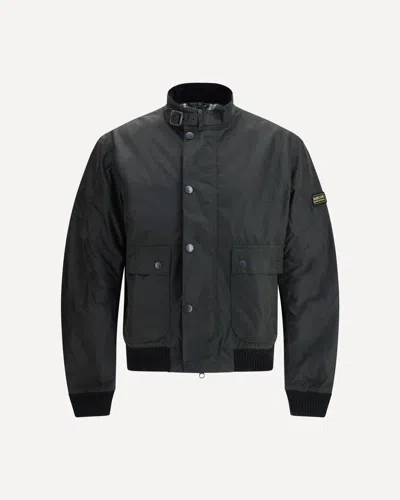 Barbour International Traction Waxed Button-fastening Flap-pocket Jacket In Multi