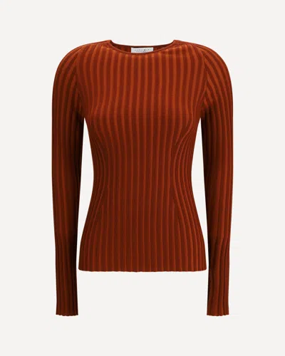 Gabriela Hearst Soraya Knit Sweater In Merino Wool In Brown