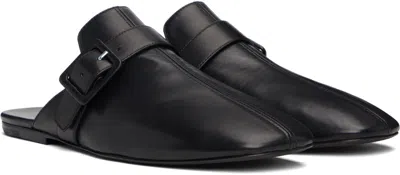 Dries Van Noten Black Leather Loafers In Black