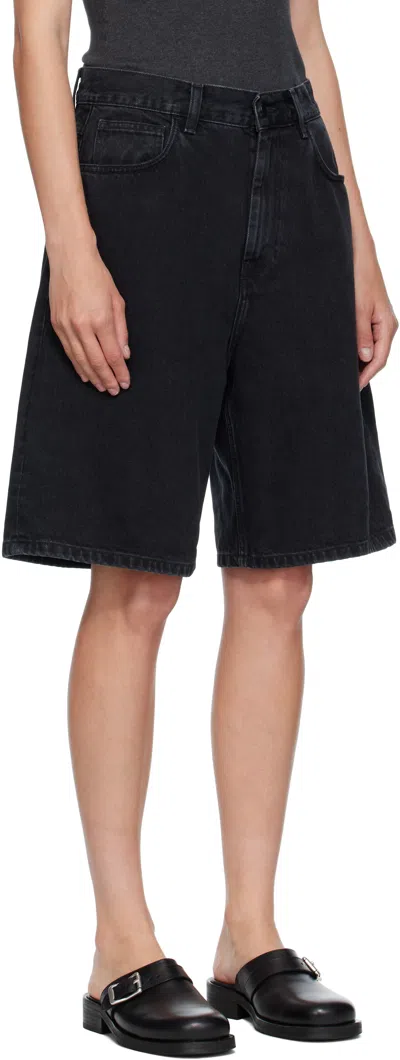 Carhartt Black Brandon Denim Shorts In Black