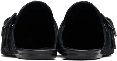 Dries Van Noten Black Hair-on Leather Loafers In Black