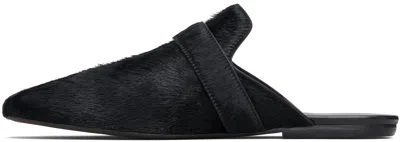 Dries Van Noten Black Hair-on Leather Loafers In Black