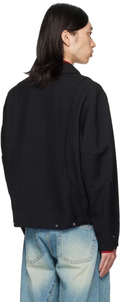 Coor Black Wool Blouson Jacket In Black