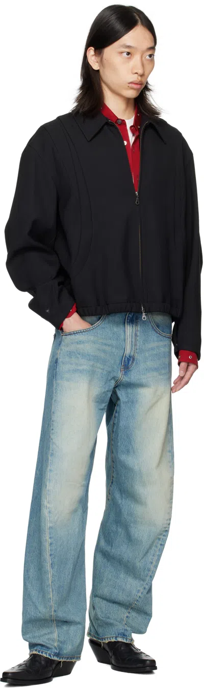 Coor Black Wool Blouson Jacket In Black