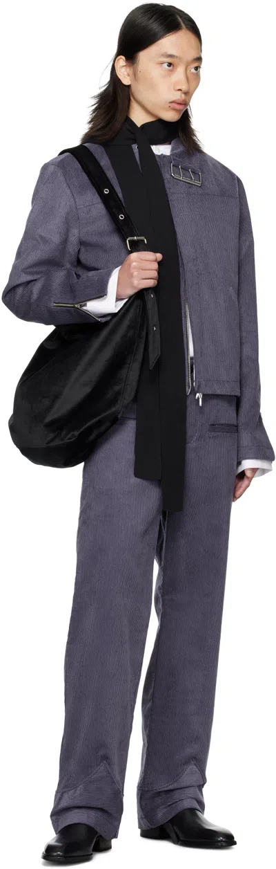 Av Vattev Black Skinny Double Scarf In Black