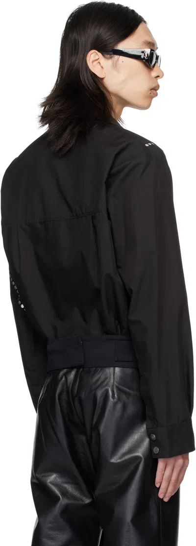 Av Vattev Black Zip Shirt In Black