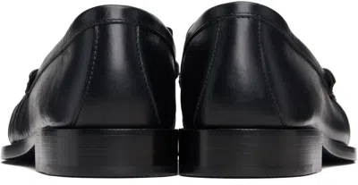 Dries Van Noten Black Leather Loafers In Black