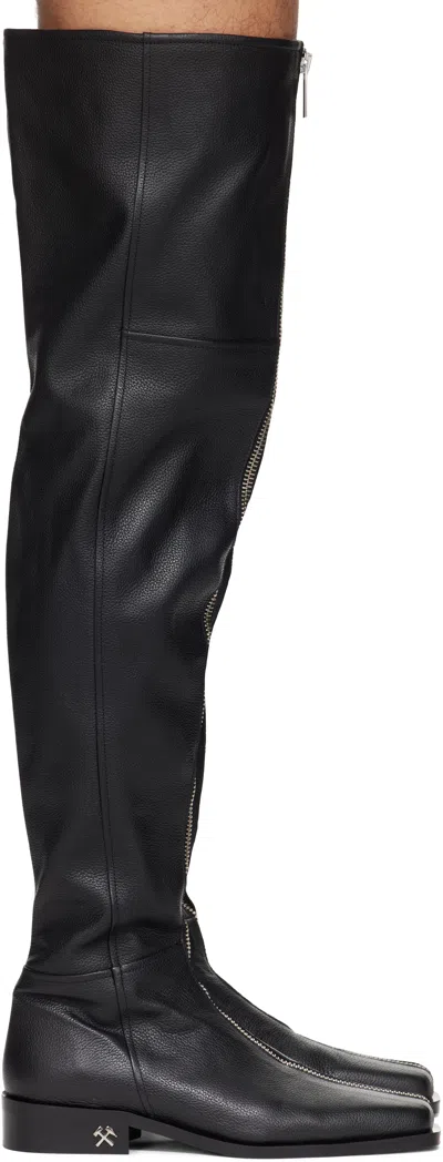 Gmbh Black Adem Overknee Boots In Black