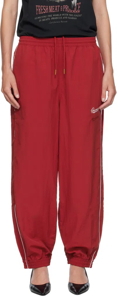 Willy Chavarria Red Bad Boy Track Pants In Red